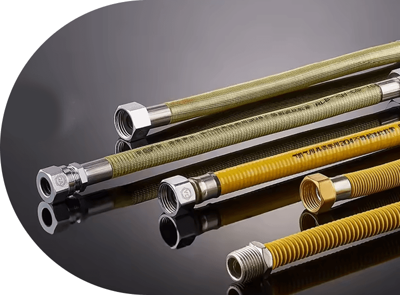 Furtun cu gaz oțel inoxat cu oțel inoxidabil învelit din metal ZLR-14